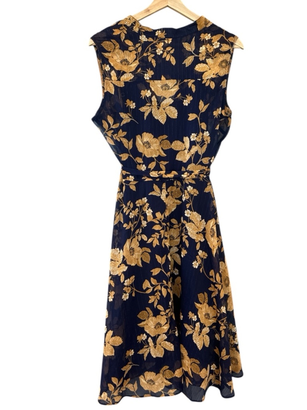 Nanette Lepore sleeveless chiffon floral wrap dress - Picture 7 of 13